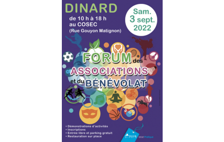 	FORUM DES ASSOCIATIONS samedi 3 septembre 2022